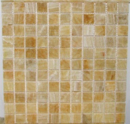 Honey Onyx Polished Mosaic Tiles 1x1 - Tilefornia