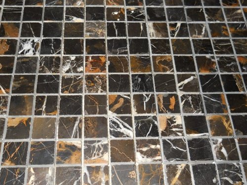 Toros Black 1x1 TUMBLE Marble For Kitchen Bathroom Backsplash, Shower Walls & Flooring - Tilefornia