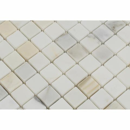 Tilefornia Calacatta Gold 1"X1" Marble Mosaic Tile - Tilefornia