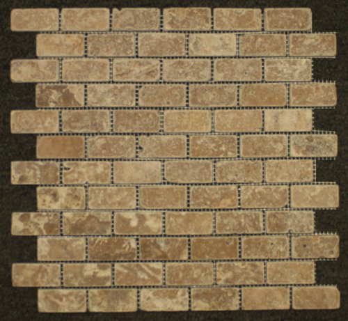 Noche Tumble Travertine 1x2 Tiles for Backsplash, Shower Walls, Bathroom Floors - Tilefornia