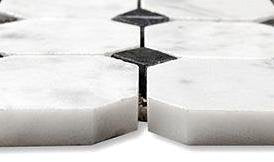 CARRARA (CARRERA) MARBLE 2" OCTAGON POLISHED MOSAIC - Tilefornia
