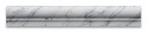 Carrara White Italian Marble Chair Rail Molding Tile - OG-1 Single Step Design (2"x12")