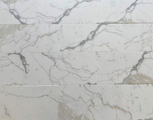 Tilefornia Calacatta Gold Marble 12"X24" Polished/Honed Field Tile - Tilefornia