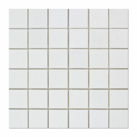 Tilefornia Thassos White 2" X 2" Marble Mosaic Polished/Honed - Tilefornia