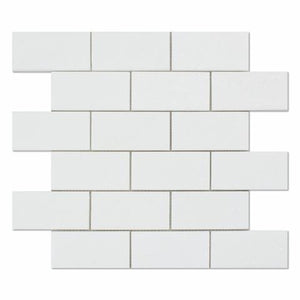 Tilefornia Thassos White 2"X4" Straight Edge Brick Marble Mosaic Tile - Tilefornia