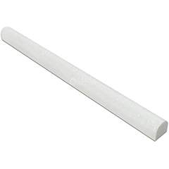 Thassos White Greek Marble 3/4 X 12 Bullnose Liner, HONED - Tilefornia