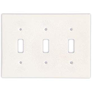 Thassos White Marble Switch Plate Cover, Polished (3 TOGGLE) - Tilefornia