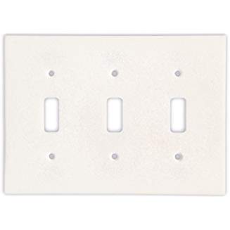 Thassos White Marble Switch Plate Cover, Polished (3 TOGGLE) - Tilefornia