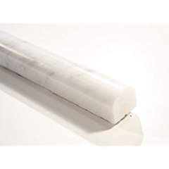 White Carrara Marble Chair Rail Trim 3/4x12, Natural