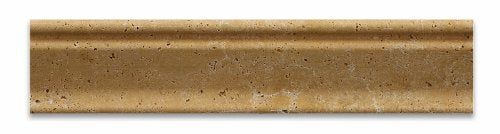 Gold (Yellow) Travertine 2 1/2 X 12 Crown Molding Trim, Honed - Box of 5 pcs. - Tilefornia