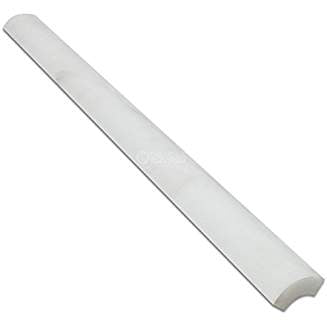 Oriental White (Eastern White) Marble 1 X 12 Quarter-Round Trim Molding, Honed - Tilefornia