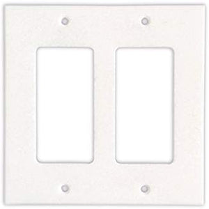 Thassos White Greek Marble Switch Plate Cover, Honed (2 ROCKER) - Tilefornia