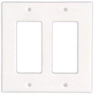 Thassos White Greek Marble Switch Plate Cover, Honed (2 ROCKER) - Tilefornia