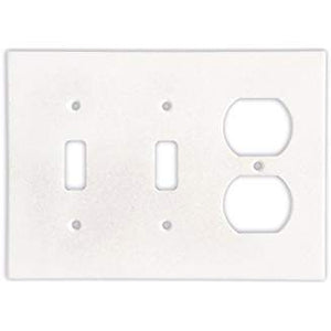 Thassos White Marble Switch Plate Cover, Polished (DOUBLE TOGGLE DUPLEX) - Tilefornia