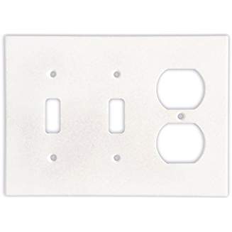 Thassos White Marble Switch Plate Cover, Honed (DOUBLE TOGGLE DUPLEX) - Tilefornia