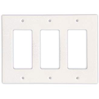 Thassos White Marble Switch Plate Cover, Polished (3 ROCKER) - Tilefornia