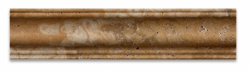Gold / Yellow Travertine Honed 2 3/4 X 12 Laguna Molding Trim - Box of 5 pcs. - Tilefornia