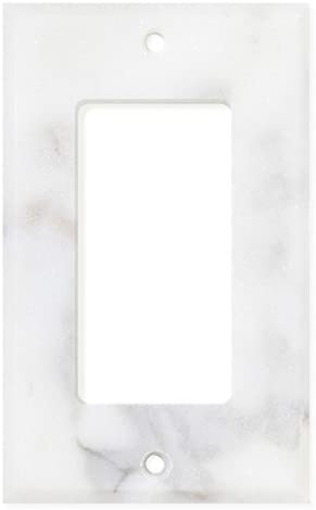 Italian Calacatta Gold Marble Switch Plate Cover, Honed (SINGLE ROCKER) - Tilefornia