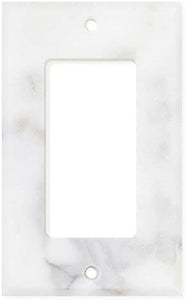 Italian Calacatta Gold Marble Switch Plate Cover, Polished (SINGLE ROCKER) - Tilefornia