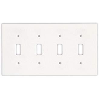 Thassos White Marble Switch Plate Cover, Polished (4 TOGGLE) - Tilefornia