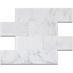 Oriental White Marble Subway Tile 3x6, Polished