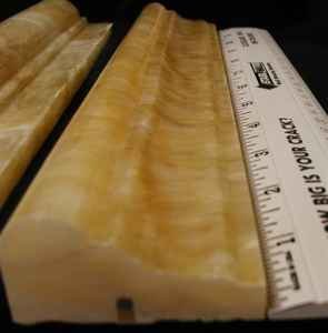 Honey Onyx Chair Rail Decorative Moldings Double Ogee Bullnose Trims 2" x 12" - Tilefornia