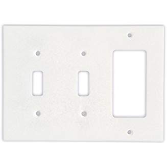 Thassos White Marble Switch Plate Cover, Polished (DOUBLE TOGGLE ROCKER) - Tilefornia