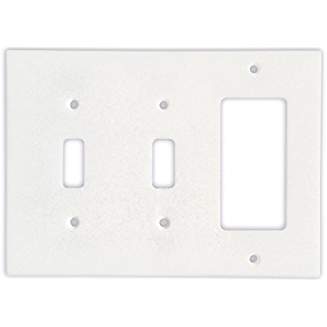 Thassos White Marble Switch Plate Cover, Honed (DOUBLE TOGGLE ROCKER) - Tilefornia