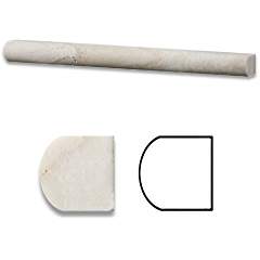 Romano Travertine Honed 1 X 12 Dome Liner Trim Molding - 4" Sample - Tilefornia