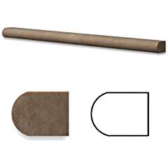 Noce 3/4 X 12 Travertine Bullnose Pencil Liner - Tilefornia