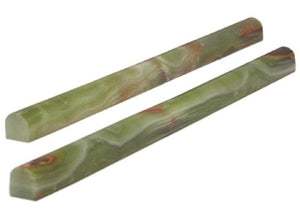 Green Onyx Pencil Decorative Bullnose Molding Trims 3/4" x 12" Matching With Our Mosaic Tiles - Tilefornia