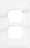 Italian Calacatta Gold Marble Switch Plate Cover, Polished (SINGLE DUPLEX) - Tilefornia