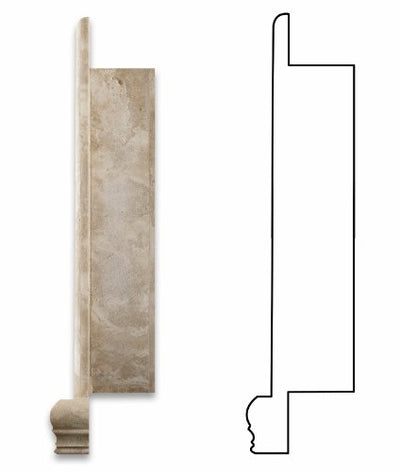 Beige Durango Travertine Hand-Made Honed Shampoo Niche / Shelf - Large