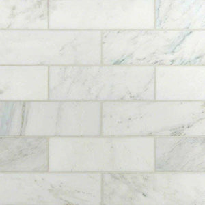 Carrara White 4x12 Polished Marble Tile - Tilefornia