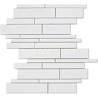 Thassos White Greek Marble Random Strip, Honed - Tilefornia