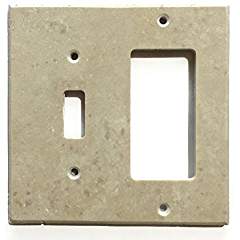 Ivory Light Travertine Switch Plate Cover (TOGGLE ROCKER) - Tilefornia