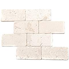 Myra Beige Limestone 3X6 Tumbled Tiles (SAMPLE) - Tilefornia