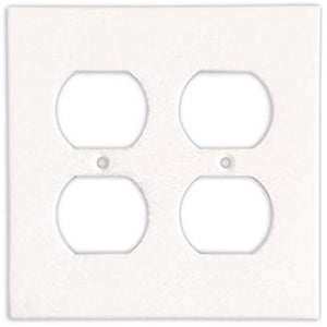 Thassos White Marble Switch Plate Cover, Honed (2 DUPLEX) - Tilefornia