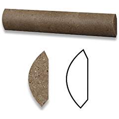 Noce Travertine Honed 1 X 6 Qaurter Round Trim Molding - Box of 5 pcs. - Tilefornia