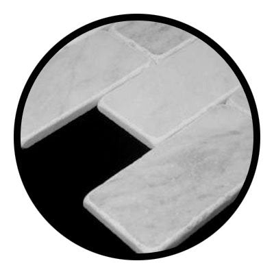 Carrara Marble Italian White Bianco Carrera 3x6 Marble Subway Tile Tumbled - Tilefornia