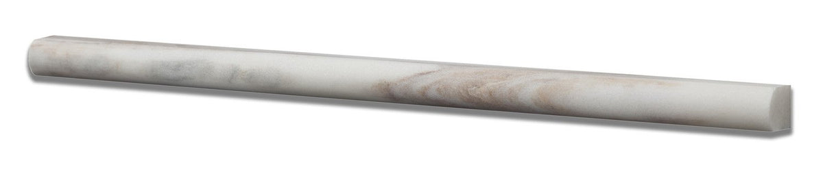 Calacatta Gold Marble Honed 1/2 X 12 Pencil Liner Trim Molding - Standard Quality - BOX of 15 PCS. - Tilefornia