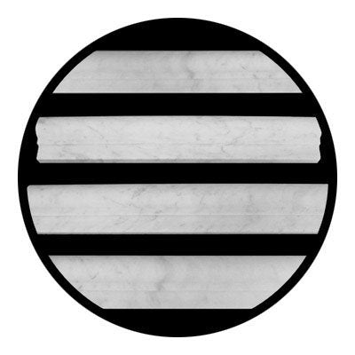 Carrara Marble Italian White Bianco Carrera Ogee 1 Chairrail Molding Polished - Tilefornia