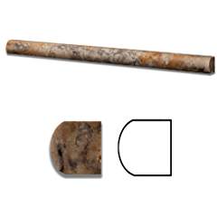 Gold Travertine Pencil Tile Trim 3/4x12, Honed