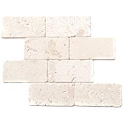 Myra Beige Limestone 3X6 Tumbled Tiles (LOT of 360 SQ. FT.) - Tilefornia
