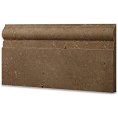 Noce 6 X 12 Travertine Baseboard, Honed and Unfilled - Tilefornia