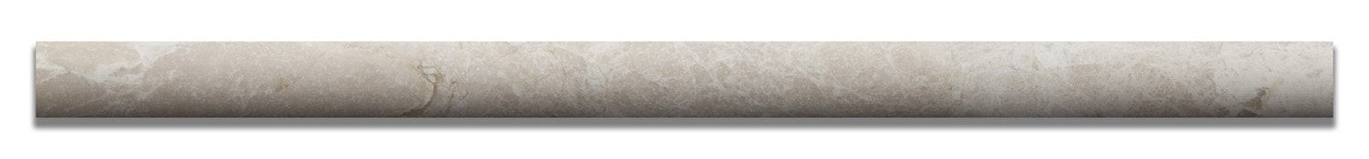 Botticino Marble Honed 3/4 X 12 Bullnose Liner - Standard Quality - BOX of 15 PCS - Tilefornia