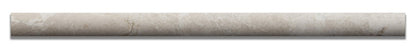 Sample of Botticino Marble Honed 2 X 12 Chair Rail OG-1 Molding and 3/4 Bullnose liner - Tilefornia