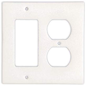 Thassos White Marble Switch Plate Cover, Polished (ROCKER DUPLEX) - Tilefornia