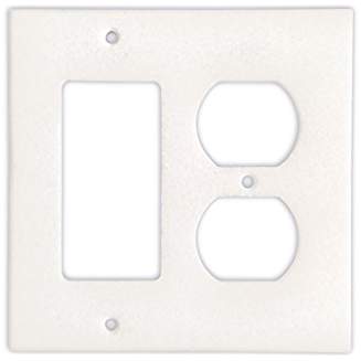 Thassos White Marble Switch Plate Cover, Polished (ROCKER DUPLEX) - Tilefornia