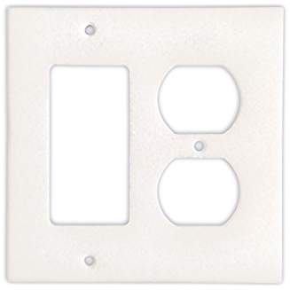 Thassos White Marble Switch Plate Cover, Honed (ROCKER DUPLEX) - Tilefornia